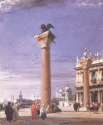 Richard Parkes Bonington The Column of St Mark in Venice (mk09) oil painting on canvas
